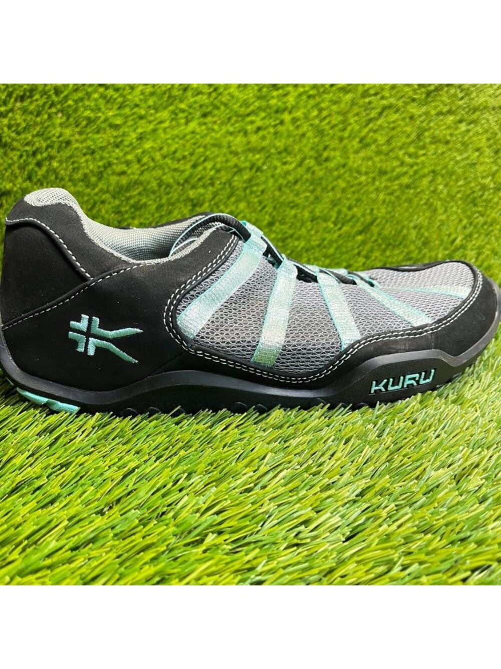 Kuru Chicane Womens Size 8.5 Gray Black Blue Athletic Running Shoes Sneakers